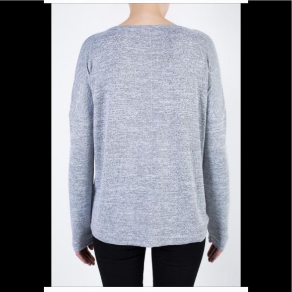 Rag & bone Light Grey Theo Long Sleeve Tee - Picture 3 of 13